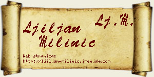 Ljiljan Milinić vizit kartica